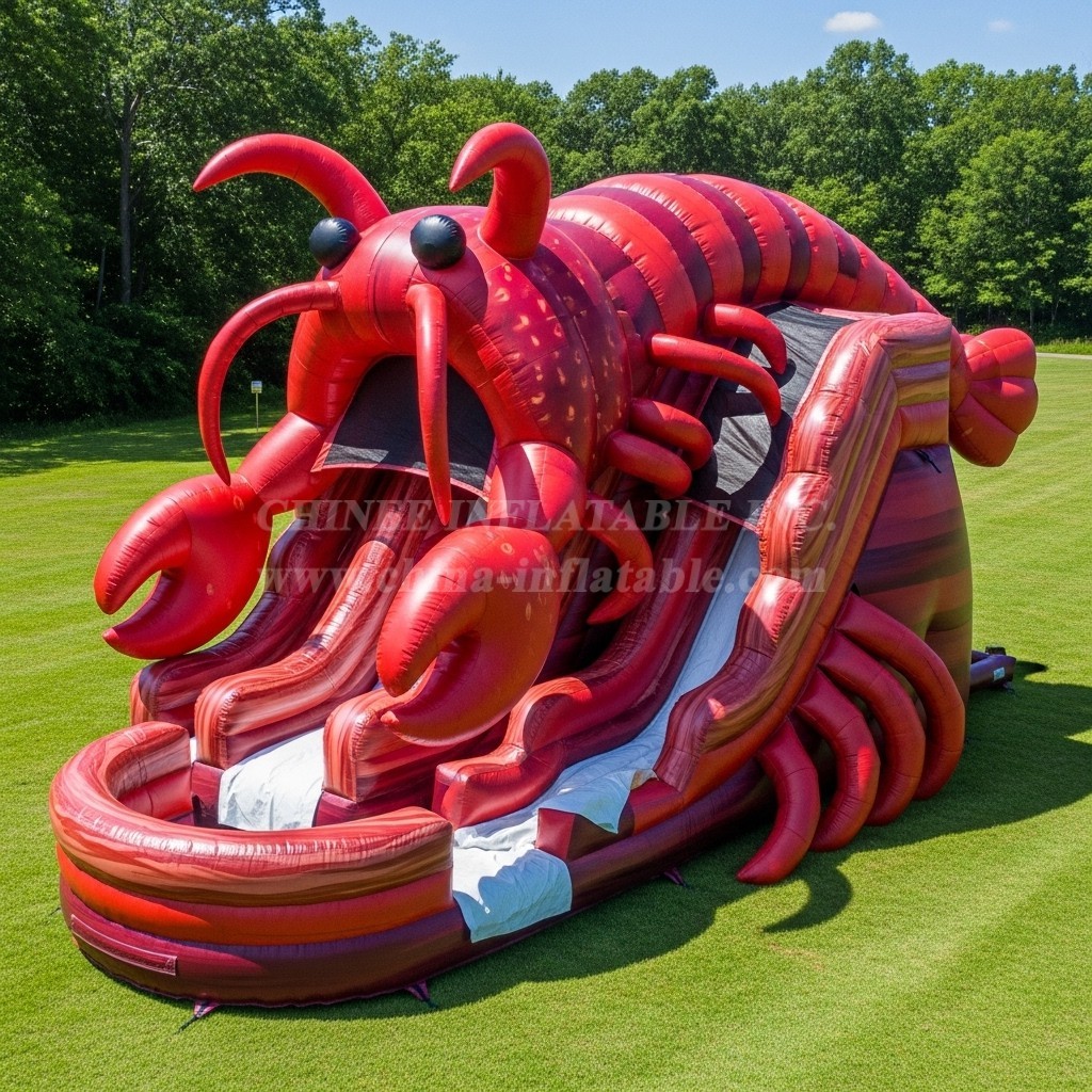 T8-5670 Lobster Theme Inflatable Water Slide
