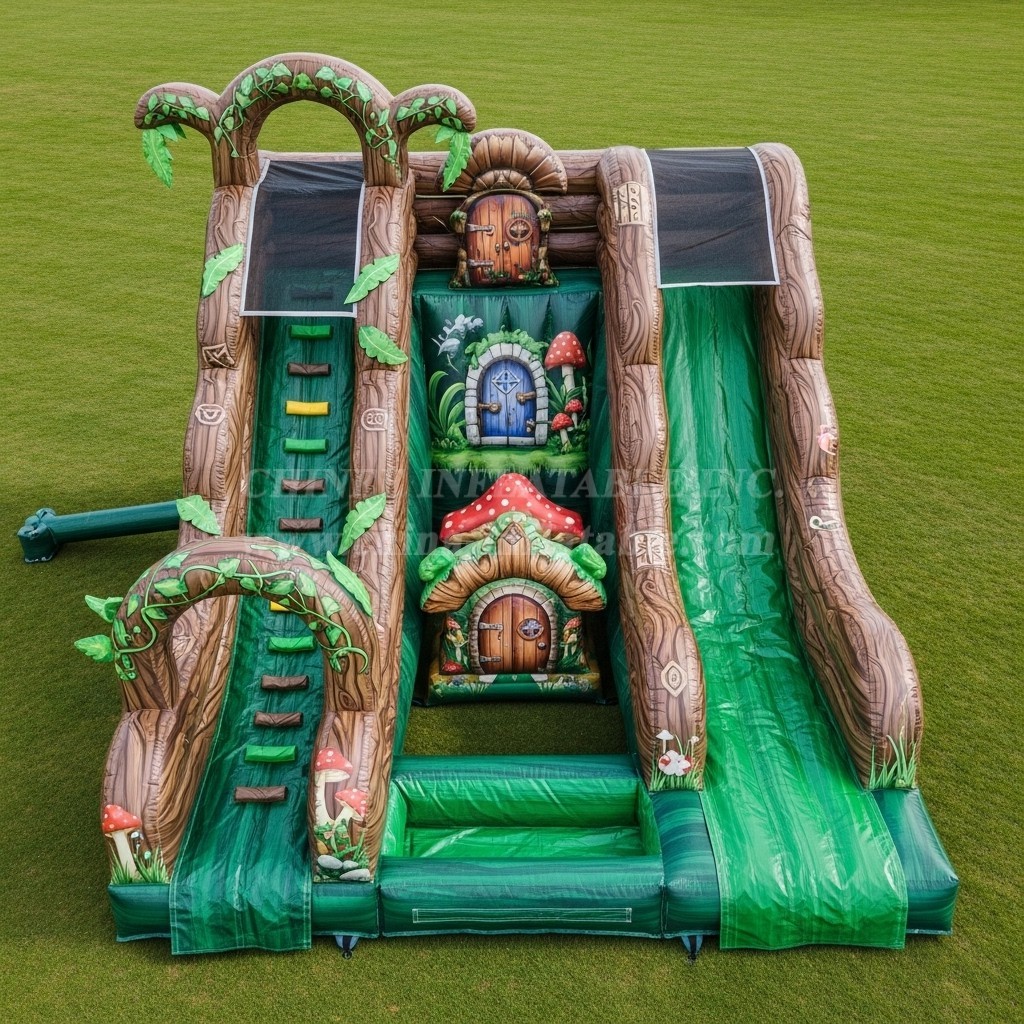 T8-5672 Magic Forest Theme Inflatable Water Slide