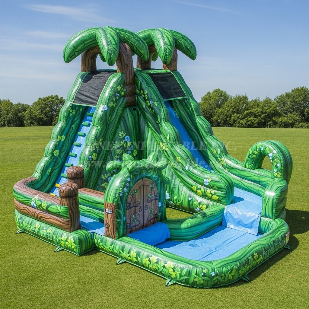 T8-5675 Magic Forest Theme Inflatable Water Slide