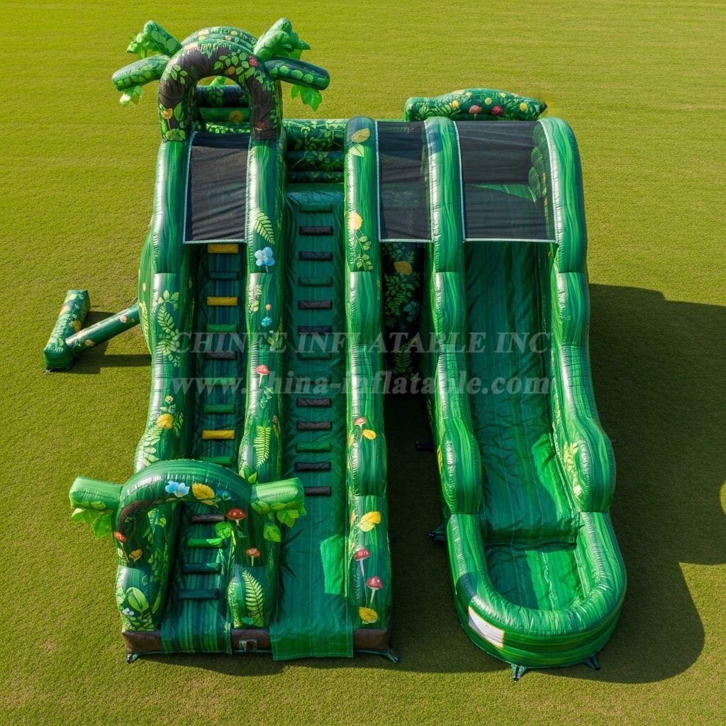 T8-5676 Magic Forest Theme Inflatable Water Slide