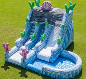 T8-5679 Mermaid Theme Inflatable Water Slide