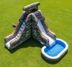 T8-5684 Military Style Theme Inflatable Water Slide