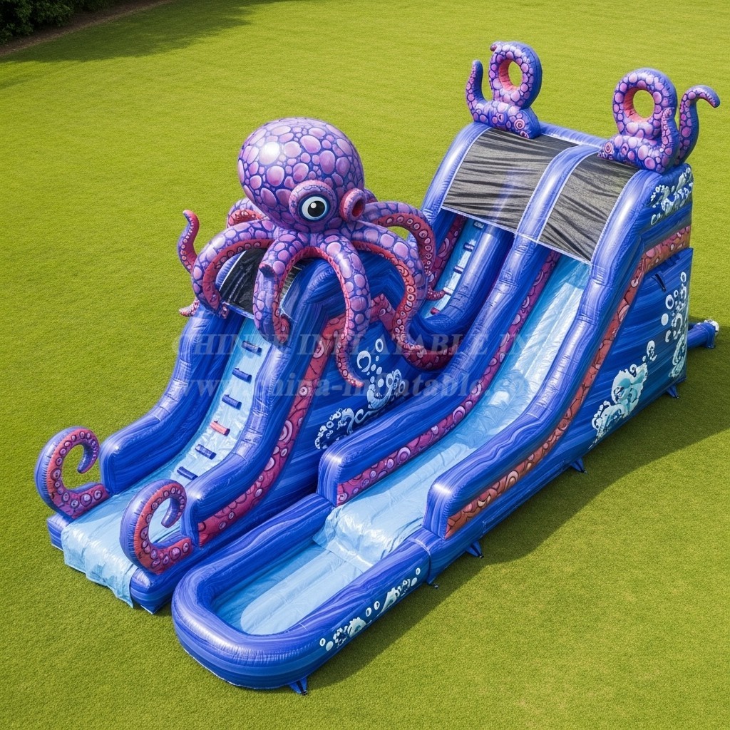 T8-5711 Octopus Theme Inflatable Water Slide