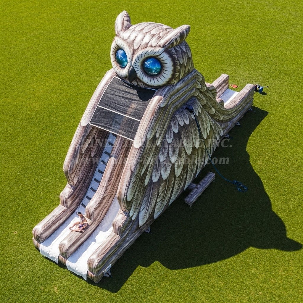 T8-5717 Owl Theme Inflatable Water Slide