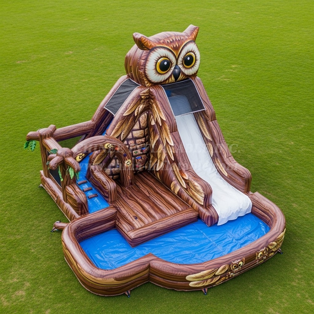 T8-5721 Owl Theme Inflatable Water Slide