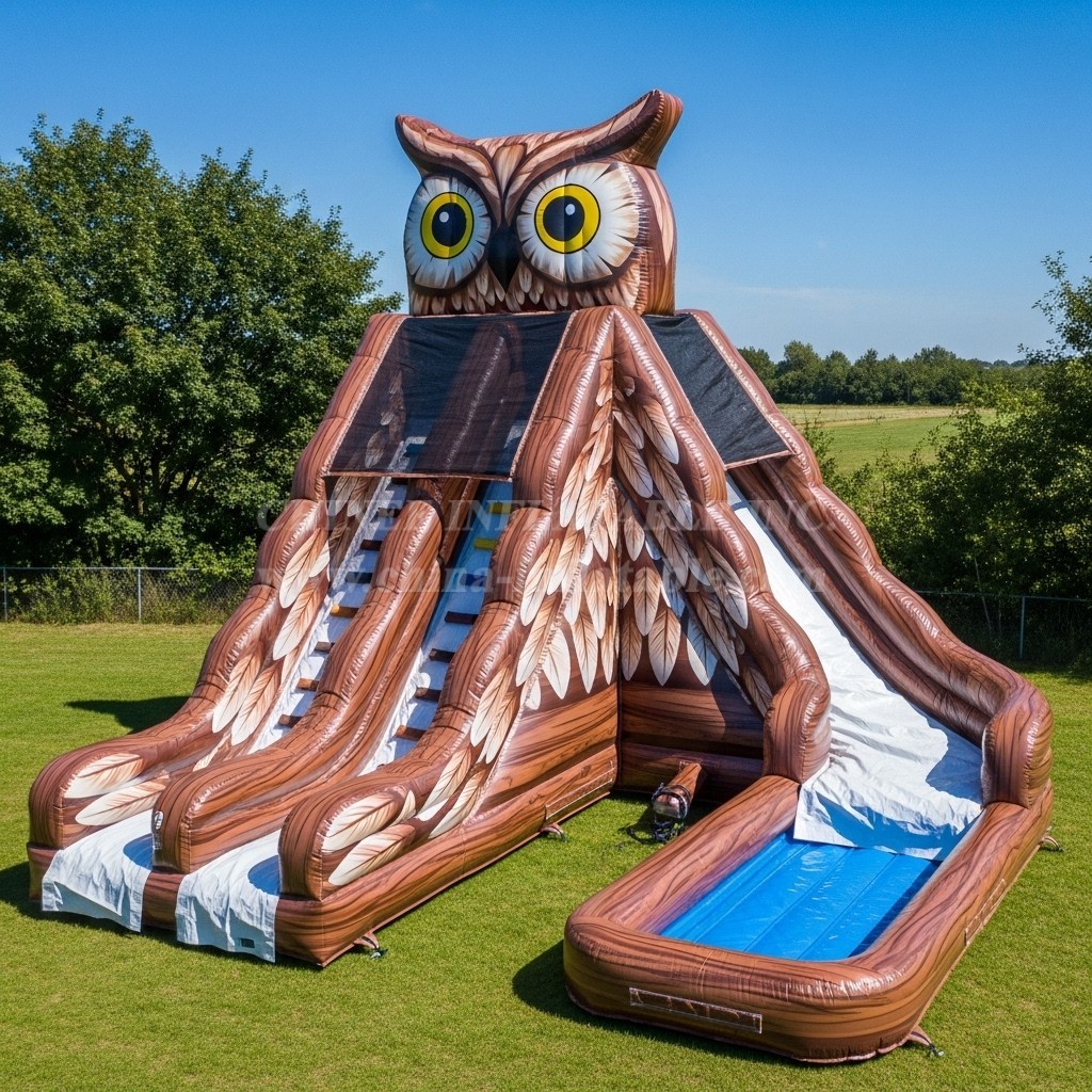 T8-5723 Owl Theme Inflatable Water Slide