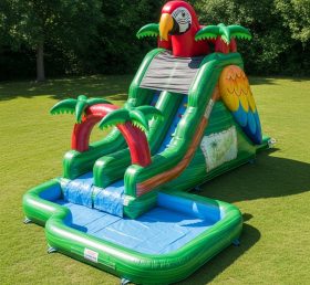 T8-5733 Parrot Theme Inflatable Water Slide