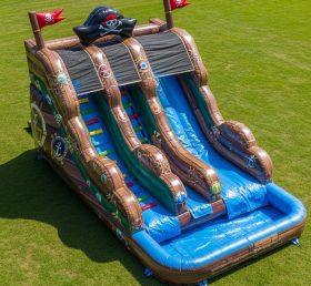 T8-5755 Pirates Theme Inflatable Water Slide