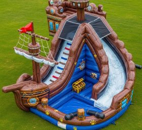 T8-5757 Pirates Theme Inflatable Water Slide