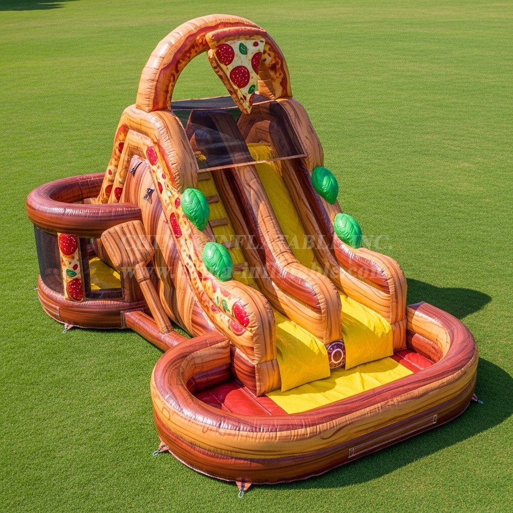 T8-5760 Pizza Theme Inflatable Water Slide