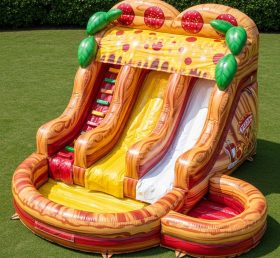 T8-5761 Pizza Theme Inflatable Water Slide