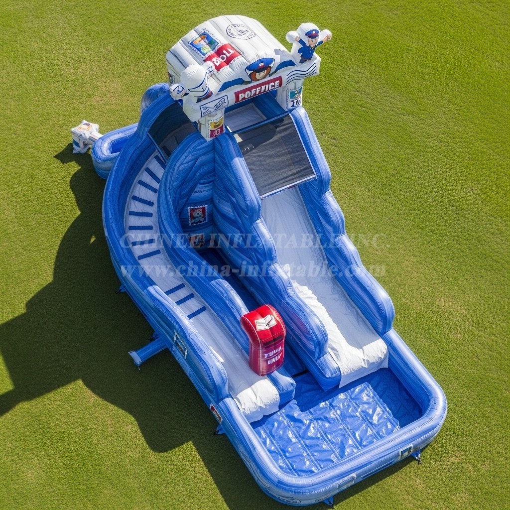T8-5774 Post Office Theme Inflatable Water Slide