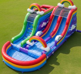 T8-5775 Rainbow Theme Inflatable Water Slide