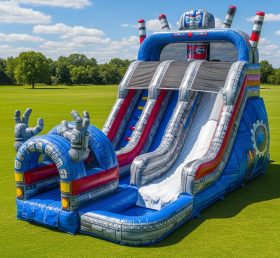 T8-5781 Robot Theme Inflatable Water Slide