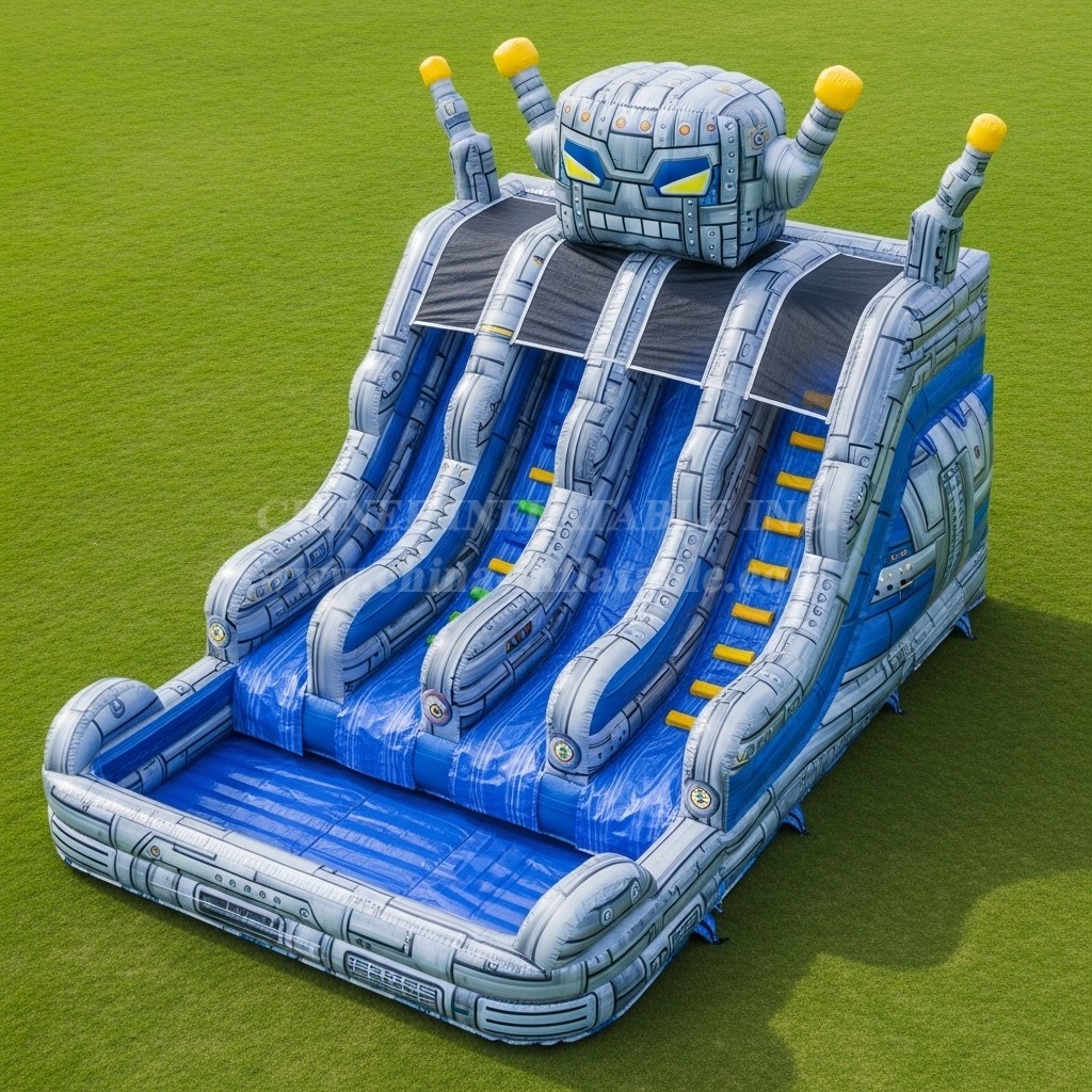 T8-5783 Robot Theme Inflatable Water Slide