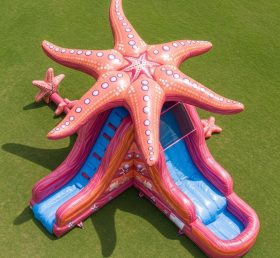 T8-5828 Starfish Theme Inflatable Water Slide