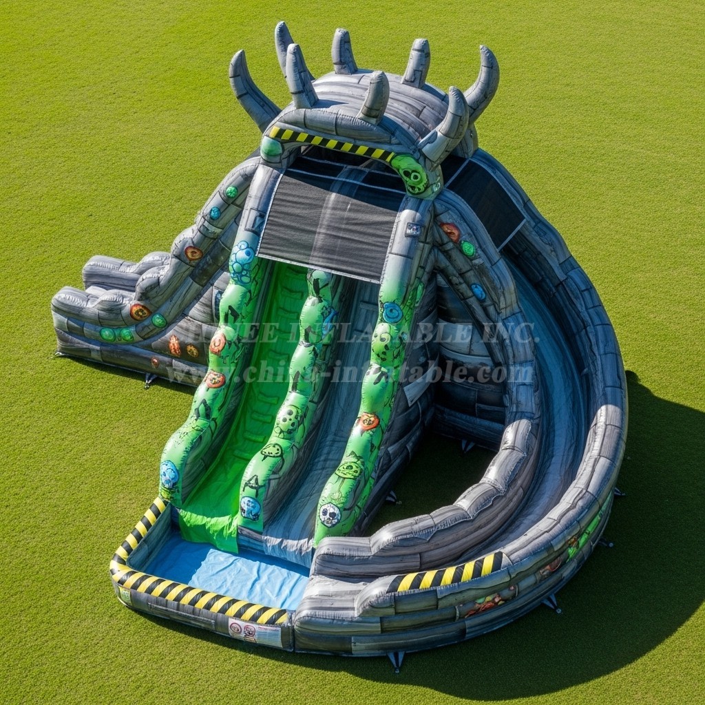 T8-5842 Toxic Theme Inflatable Water Slide
