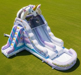 T8-5861 Unicorn Theme Inflatable Water Slide