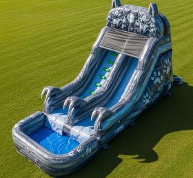T8-5893 Wolf Theme Inflatable Water Slide
