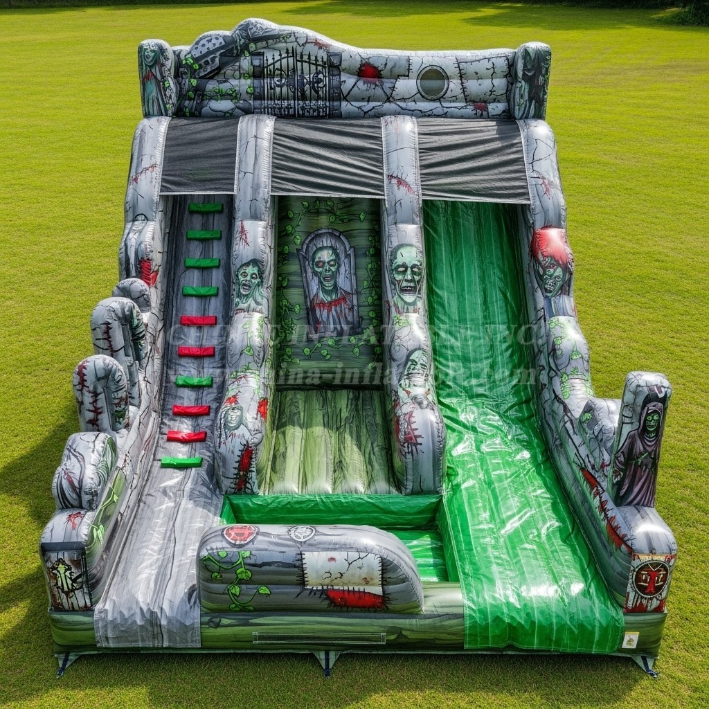T8-5904 Zombie Theme Inflatable Water Slide