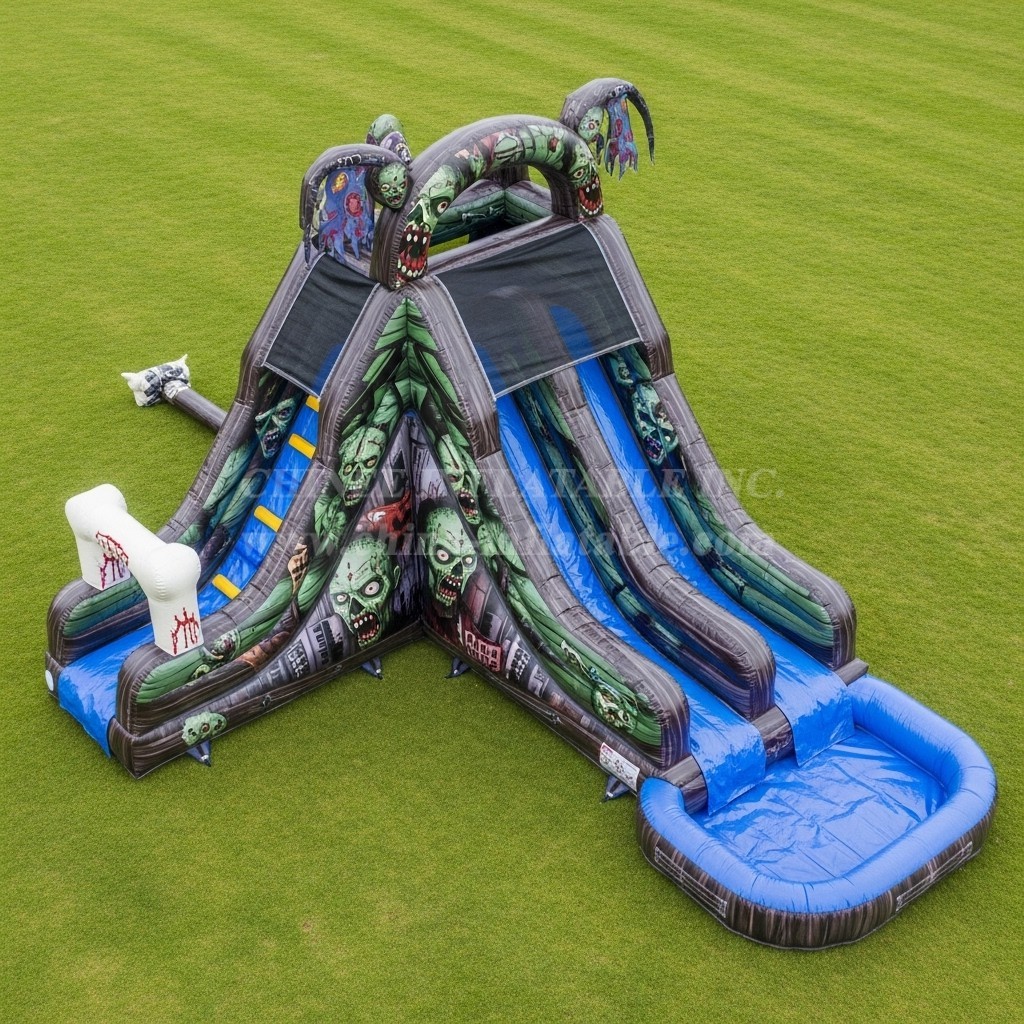 T8-5906 Zombie Theme Inflatable Water Slide