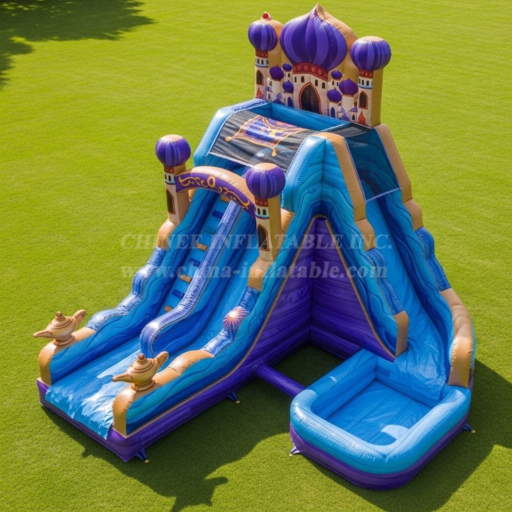 T8-7102 Aladdin Theme Inflatable Water Slide