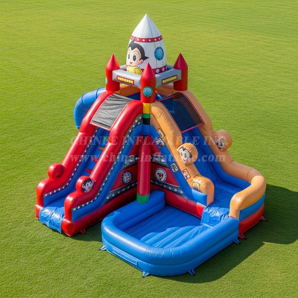 T8-7117 Astro Boy Theme Inflatable Water Slide