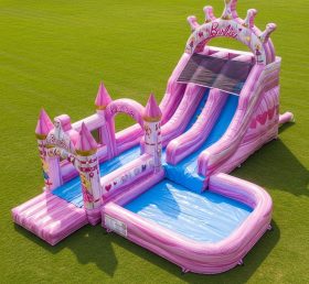 T8-7131 Barbie Theme Inflatable Water Slide