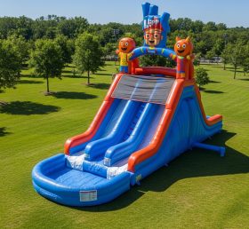 T8-7173 Blippi Wonders Theme Inflatable Water Slide