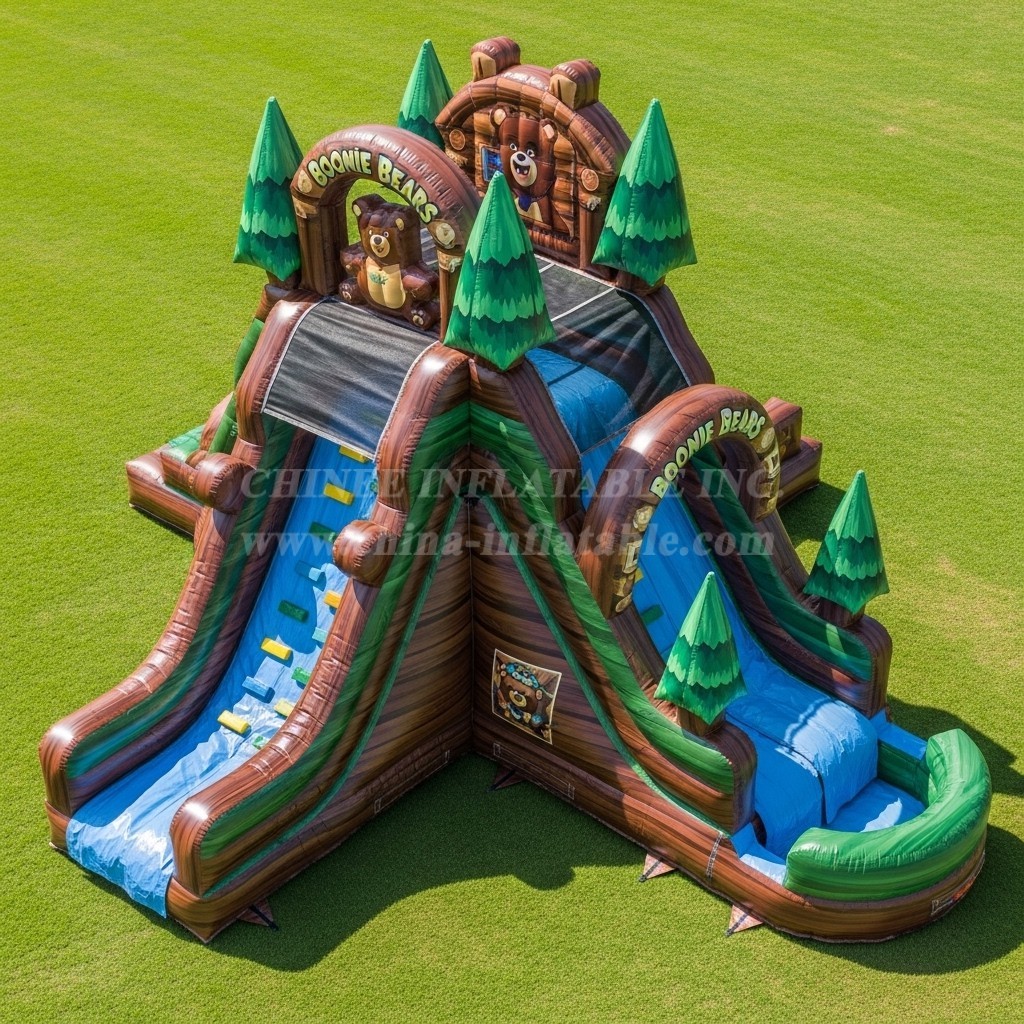 T8-7180 Boonie Bears Theme Inflatable Water Slide