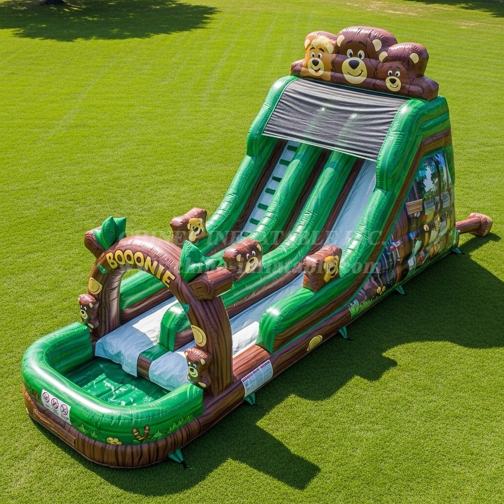 T8-7182 Boonie Bears Theme Inflatable Water Slide