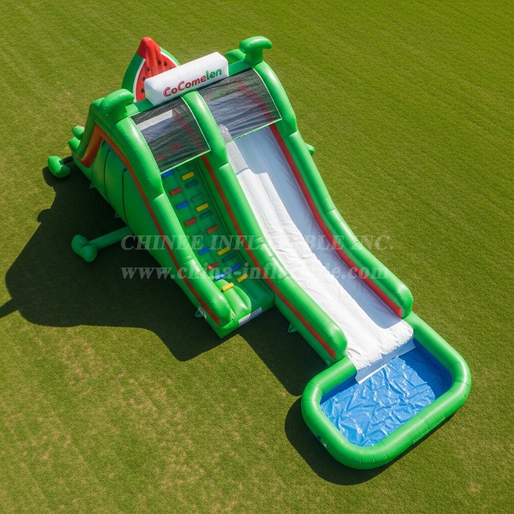 T8-7199 Cocomelon Theme Inflatable Water Slide