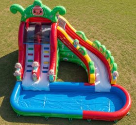 T8-7201 Cocomelon Theme Inflatable Water Slide