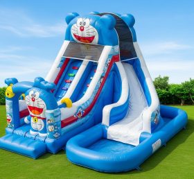 T8-7220 Doraemon Theme Inflatable Water Slide