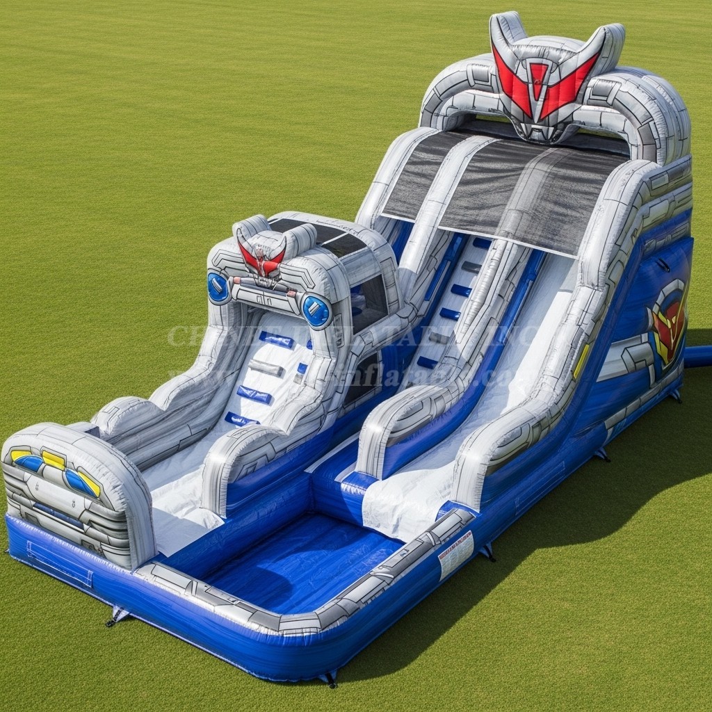 T8-7253 Gundam Theme Inflatable Water Slide