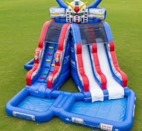 T8-7259 Gundam Theme Inflatable Water Slide