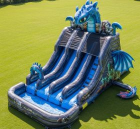 T8-7272 How to Train Your Dragon Theme Inflatable Water Slide
