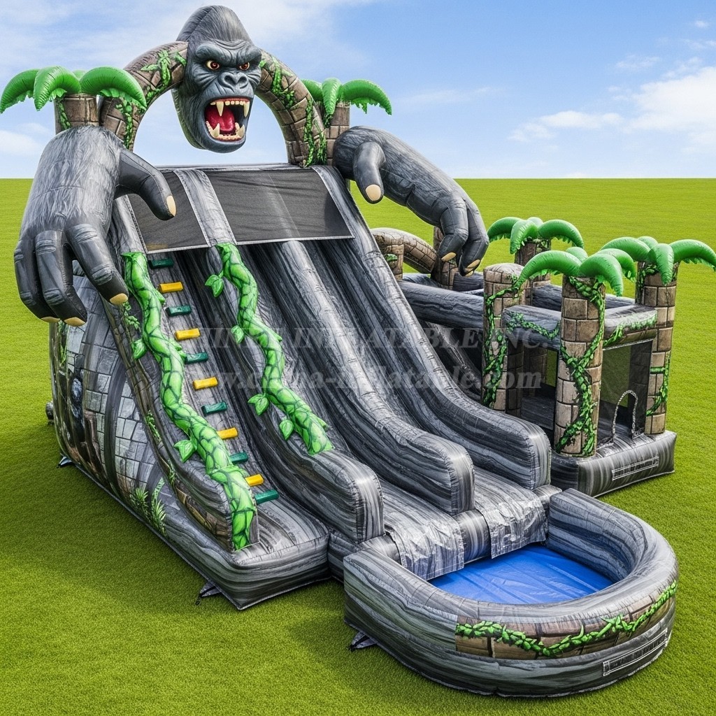 T8-7275 King Kong Theme Inflatable Water Slide