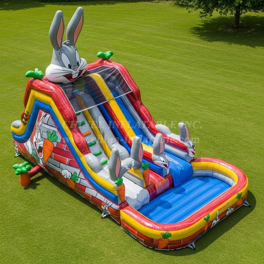 T8-7300 Looney Tunes Theme Inflatable Water Slide