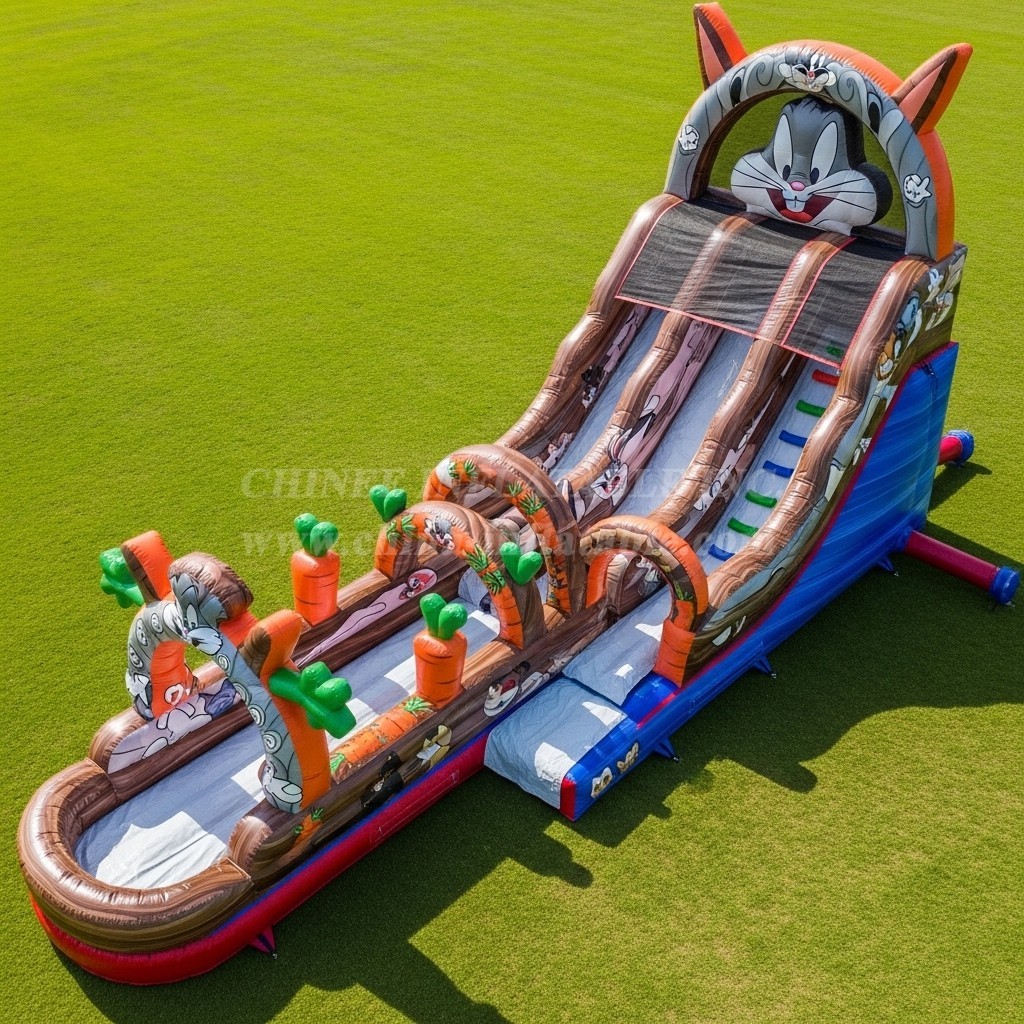 T8-7302 Looney Tunes Theme Inflatable Water Slide