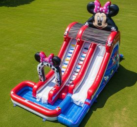 T8-7322 Mickey & Minnie Theme Inflatable Water Slide