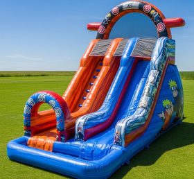 T8-7361 Naruto Theme Inflatable Water Slide