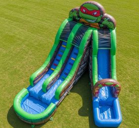 T8-7372 Ninja Turtles Theme Inflatable Water Slide