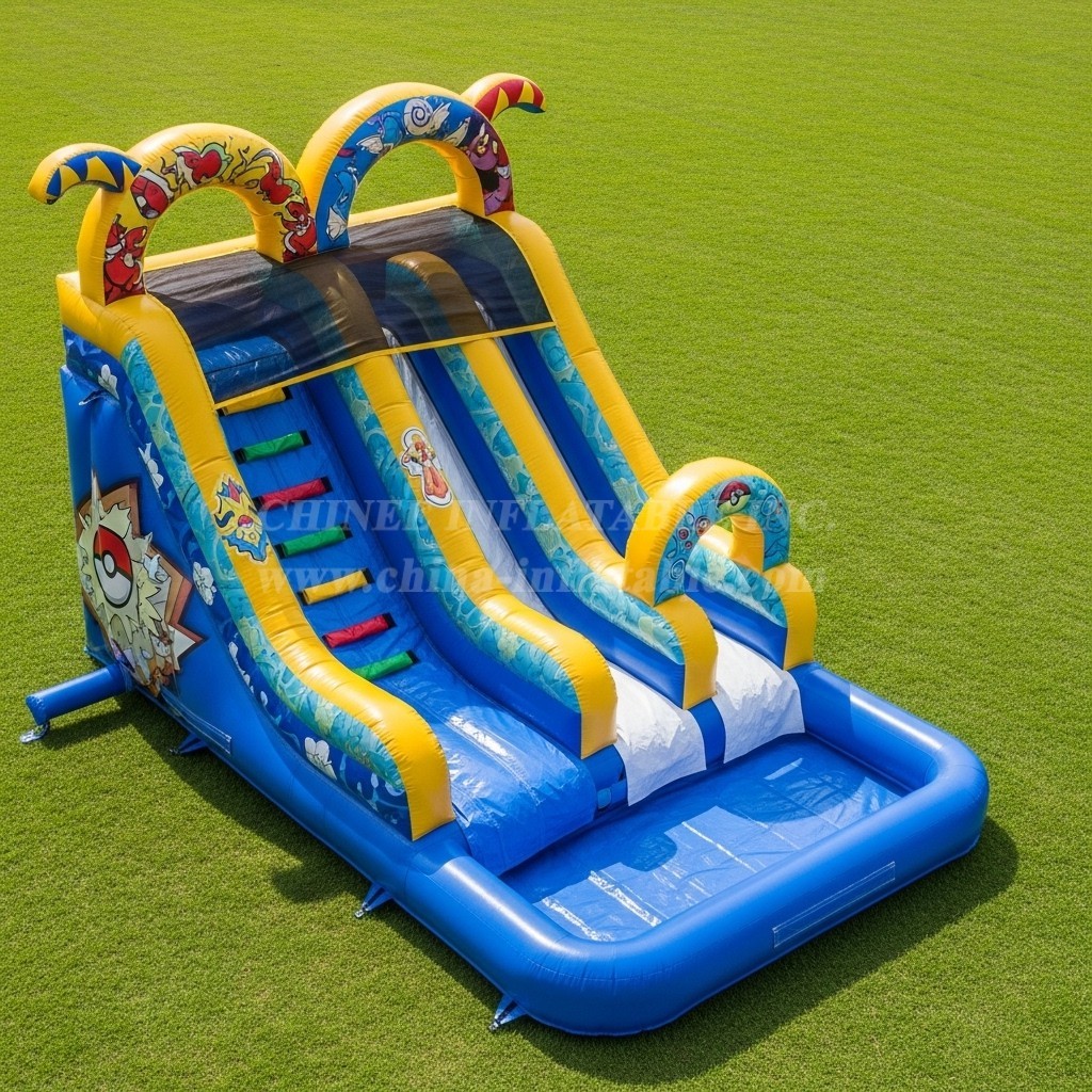 T8-7400 Pokemon Theme Inflatable Water Slide