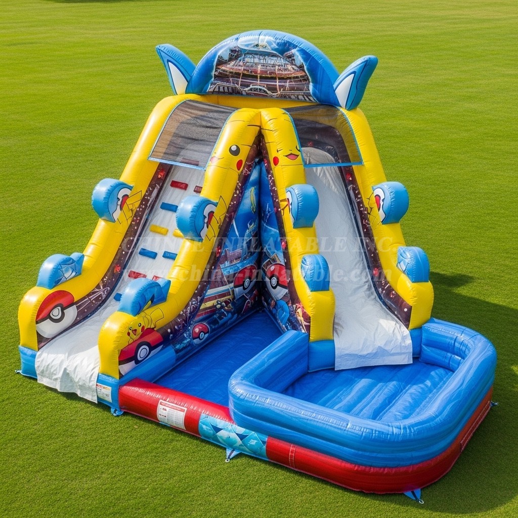 T8-7405 Pokemon Theme Inflatable Water Slide