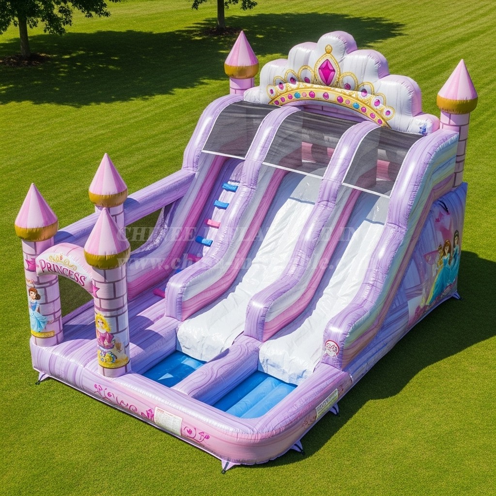 T8-7423 Princess Parties Theme Inflatable Water Slide