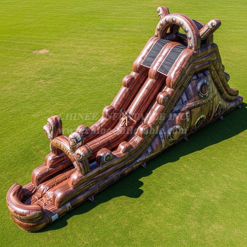 T8-7433 Rusty Rivets Theme Inflatable Water Slide