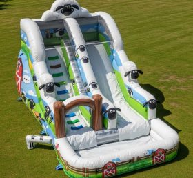 T8-7447 Shaun the Sheep Theme Inflatable Water Slide