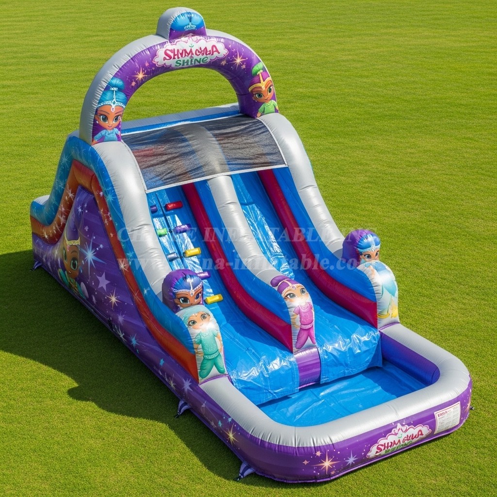 T8-7451 Shimmer & Shine Theme Inflatable Water Slide