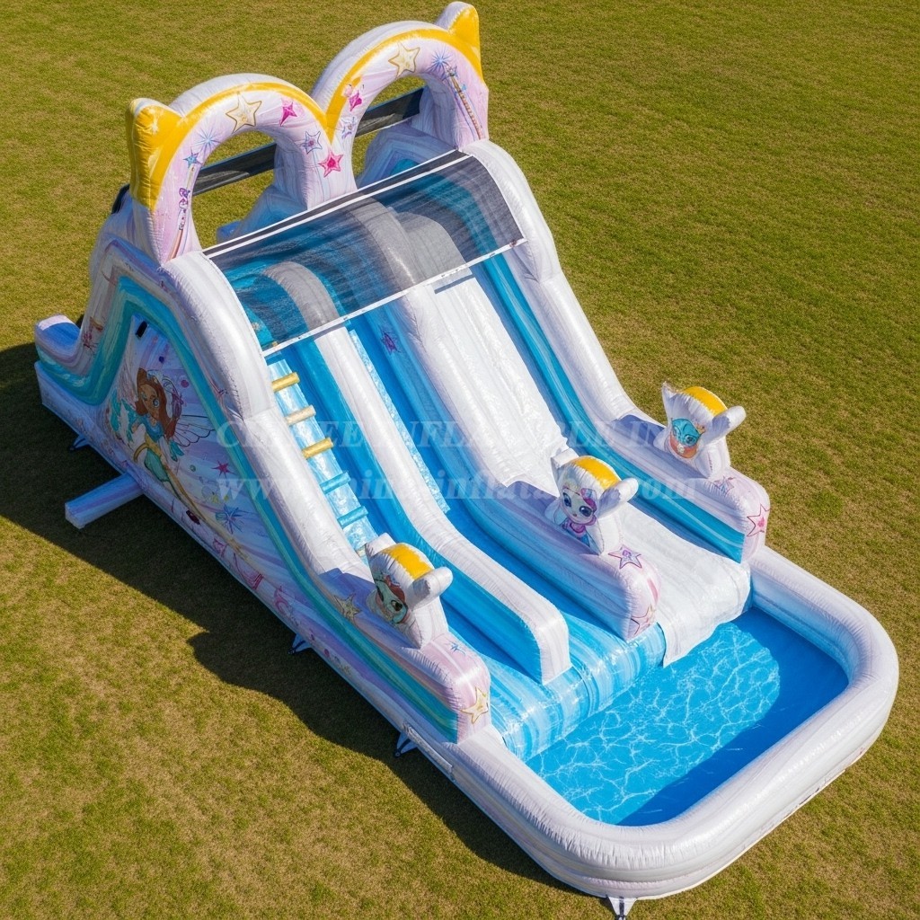 T8-7454 Shimmer & Shine Theme Inflatable Water Slide